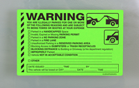 You are Illegally Parked Parking Violation Sticker