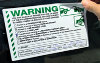 Fluorescent Orange Removable Parking Violation Stickers