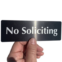 No soliciting sign