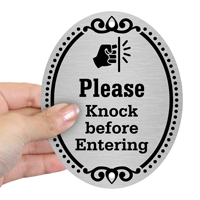 Door Knock Reminder Sign