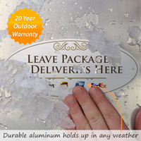 Delivery Area Sign: Leave Packages Here