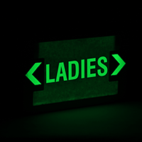 Ladies Battery Backup Exit Sign 