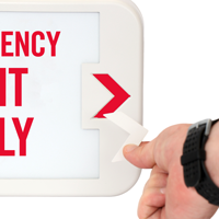 LED Emergency Exit Only Sign With Punch-Out Arrows