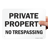 No Trespassing Private Property Sign