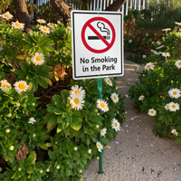 No Smoking In The Park Sign