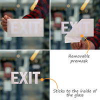 Exit Vinyl Die Cut Glass Window Decals