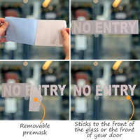 No Entry Vinyl Die Cut Glass Window Decals