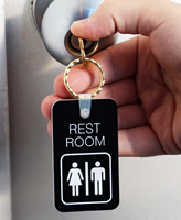 Rest Room Unisex Bathroom Key chain