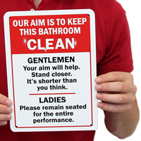 Keep Bathroom Clean Signs