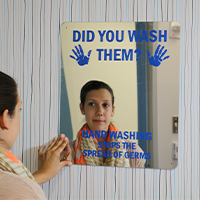 Mirror Safety Message Sign