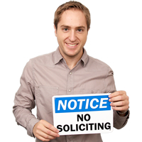 No Soliciting Sign
