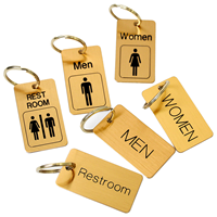 Brass Engraved Restroom Key chain