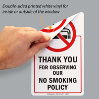 Smoke-free facility window decal