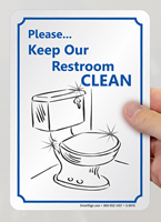 Keep Bathroom Clean Sign