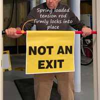 Non-exit door barricade sign