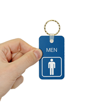 Double-Sided MEN Bathroom Keychain