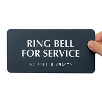 Ring Bell For Service Tactile Touch Braille Signs