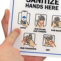 ShowCase Hand Sanitize Sign - Sanitize Hands Here - 6