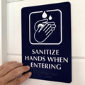 Hand sanitizing required to enter sign