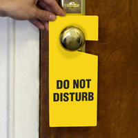 Do Not Disturb Plastic Door Knob Hanger Tags