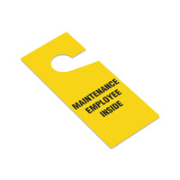 Maintenance Employee Inside Plastic Door Knob Hang Tags