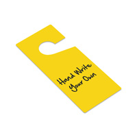 Blank Yellow Plastic Door Knob Hang Tags