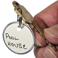 White Key Identification Tag