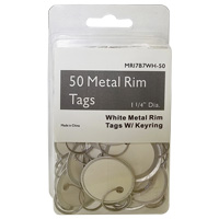 Tag with eyelet and ring