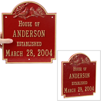 Cardinal Wedding Standard Wall Plaque