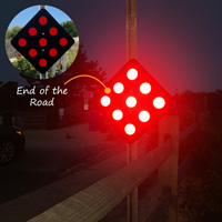 End of road sign