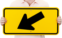 Left Diagonal Arrow (Symbol) - Traffic Signs