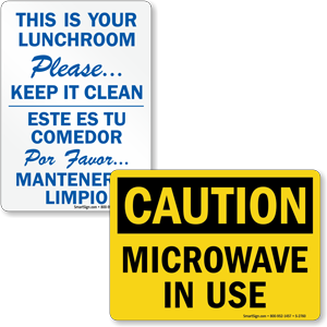 Cafeteria Signs | Cafe Signs & Keep Cafeteria Clean Signs