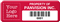 Asset Label, Property of Company Name with Barcode