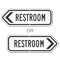 Directional Restroom Sign