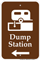 Dump Station With Left Arrow Sign