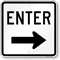 Enter (arrow) Aluminum Parking Sign