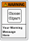 Custom ANSI Warning Label, Choose Clipart