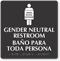 Gender Neutral Restroom Braille Sign