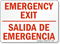 Bilingual Emergency Exit Salida De Emergencia Sign