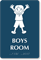 Boys Room Braille Sign With Boy Symbol