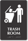 Trash Room Symbol TactileTouch™ Sign with Braille