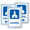 Chapel Prayer Room Sign with Church Symbol