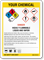 Customizable GHS Chemical Danger and NFPA Combo Sign