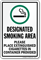 Designated Smoking Area Sign