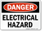 Danger Electrical Hazard Sign