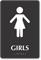 Girls Restroom Braille Sign