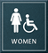 Women Bathroom, Women/Handicapped Sign