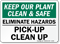 Keep Our Plant Clean & Safe Sign