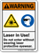 Laser In Use Wear Protective Eyewear Warning Sign