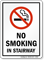 No Smoking in Stairway Sign